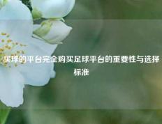 买球的平台完全购买足球平台的重要性与选择标准