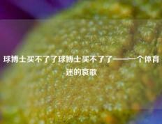球博士买不了了球博士买不了了——一个体育迷的哀歌