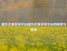 国外正规买球平台国外正规买球平台的探索与选择