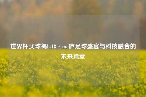 世界杯买球褐bs18·me庐足球盛宴与科技融合的未来篇章