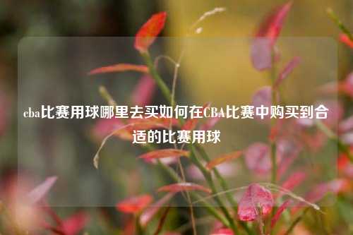 cba比赛用球哪里去买如何在CBA比赛中购买到合适的比赛用球